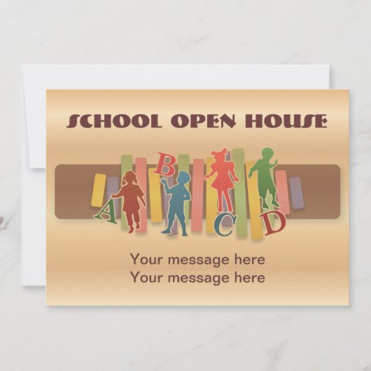 招待状テンプレート初等教育 招待状 (正面)