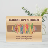 招待状テンプレート初等教育 招待状 (スタンド正面)