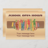 招待状テンプレート初等教育 招待状 (正面/裏面)