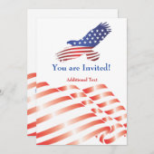 招待状テンプレート政治旗&イーグル 招待状 (正面/裏面)