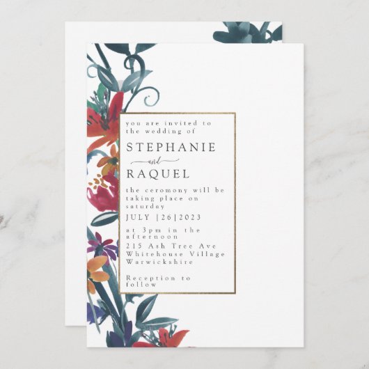 招待状テンプレート8試験 招待状 (正面/裏面)