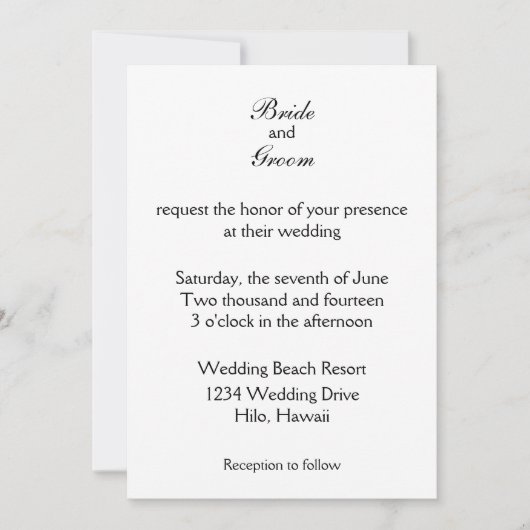 招待状テンプレート 招待状 (正面)