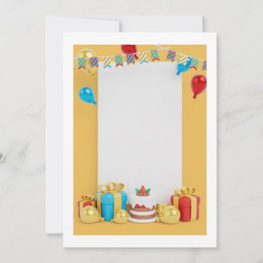 招待状テンプレート:特別な日を作る 招待状 (正面)