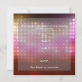 招待状ディスコダンスバースデーパーティーレトロ 招待状 (裏面)