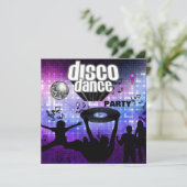 招待状ディスコダンスパーティーレトロ 招待状 (スタンド正面)
