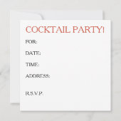 招待状ディナーは私に?中型または希少型 招待状 (裏面)