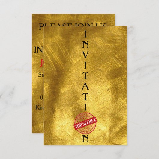 招待状トップ秘密の紳士企業の 招待状 (正面/裏面)
