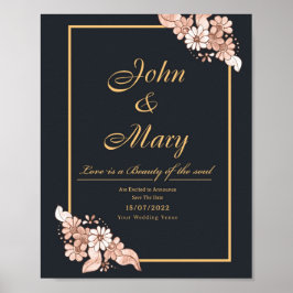 招待状ドゥラフェテデシューシンプルションモダンエ ポスター