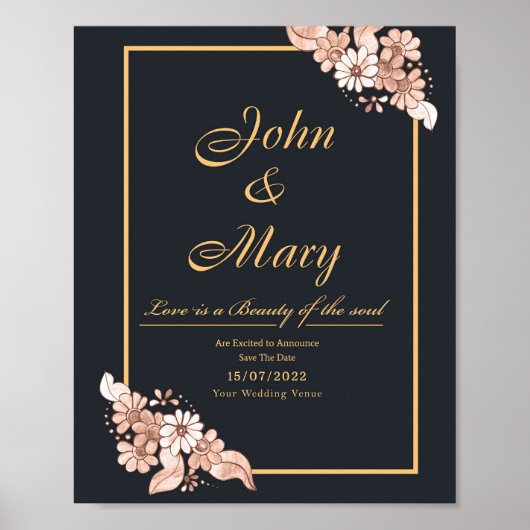 招待状ドゥラフェテデシューシンプルションモダンエ ポスター (正面)