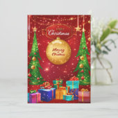 招待状ハッピーバースデーメリークリスマスカード 招待状 (スタンド正面)
