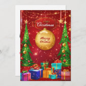 招待状ハッピーバースデーメリークリスマスカード 招待状 (正面/裏面)