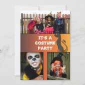 招待状ハロウィーンの衣装パーティー3写真カスタム用 招待状 (正面)