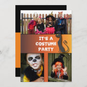 招待状ハロウィーンの衣装パーティー3写真カスタム用 招待状 (正面/裏面)