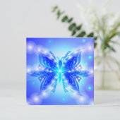 招待状バタフライ抽象芸術 セーブザデート (スタンド正面)