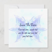 招待状バタフライ抽象芸術 セーブザデート (裏面)