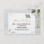 招待状バナーベビーお祝い エンクロージャーカード (正面)