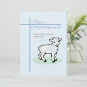 招待状バプテスマお祝いブルーボーイラム 招待状 (スタンド正面)