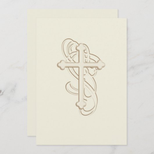 招待状バプテスマ/第一聖餐式 招待状 (正面/裏面)