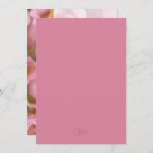 招待状バルミツワーピンクローゼス 招待状 (正面/裏面)