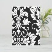 招待状バルミツワー白黒ダマスク 招待状 (スタンド正面)