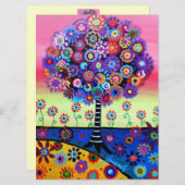 招待状バーのバルミツワーの生命の樹 招待状 (正面/裏面)