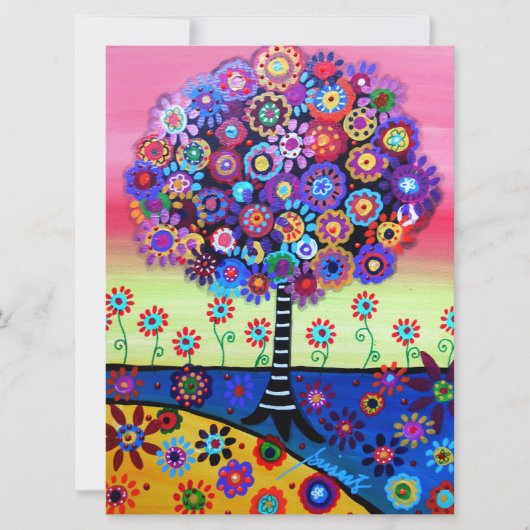 招待状バーのバルミツワーの生命の樹 招待状 (正面)