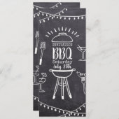招待状バーベキューガーデンパーティーシャルボードBBQ (正面/裏面)