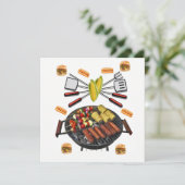 招待状バーベキューパーティの招待状 招待状 (スタンド正面)