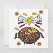 招待状バーベキューパーティの招待状 招待状 (正面)