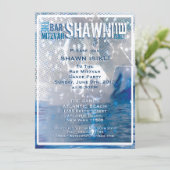 招待状バー（ユダヤ教の）バル・ミツバーカスタマイズ- 招待状 (スタンド正面)