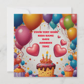 招待状パーソナライズされた誕生日はがき招待状 招待状 (正面)