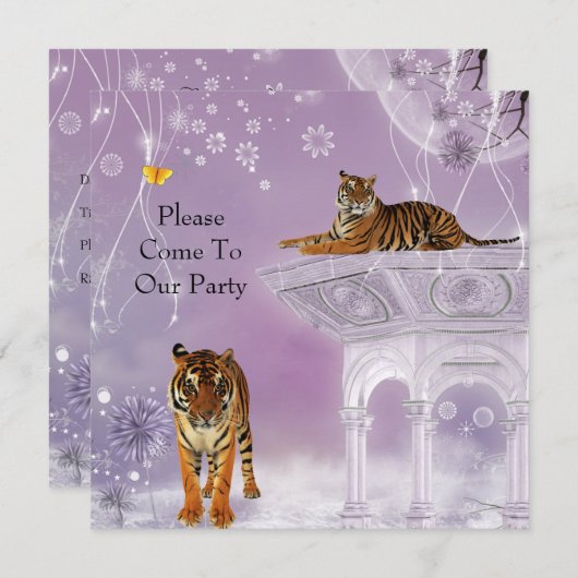 招待状パーティータイガースinフローラーワールド 招待状 (正面/裏面)