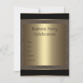 招待状ビジネスブラウンブラックブロンズ小石 招待状 (正面)