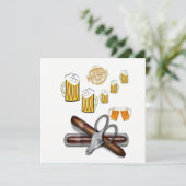 招待状ビールパーティの招待状 招待状 (スタンド正面)