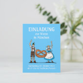 招待状ビールフェスティバルミュンヘンカップルプレッツェル 招待状 (スタンド正面)