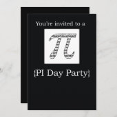 招待状ピデイパーティーブラック 招待状 (正面/裏面)