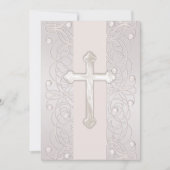 招待状ファーストコミュニオン「エンボス」クロス 招待状 (正面)