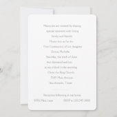 招待状ファーストコミュニオン「エンボス」クロス 招待状 (裏面)