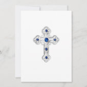 招待状ファースト華美コミュニオンシルバークロス 招待状 (正面)