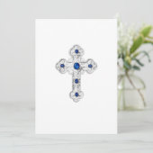 招待状ファースト華美コミュニオンシルバークロス 招待状 (スタンド正面)