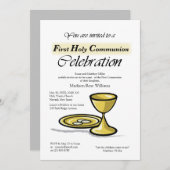 招待状ファースト金ゴールドチャリスパッテン 招待状 (正面/裏面)