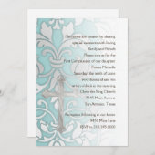 招待状ファースト・コミュニオンダマスク&クロス 招待状 (正面/裏面)