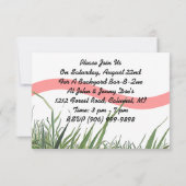 招待状フラミンゴスヤードバードバックヤードパーティーおもしろい 招待状 (裏面)