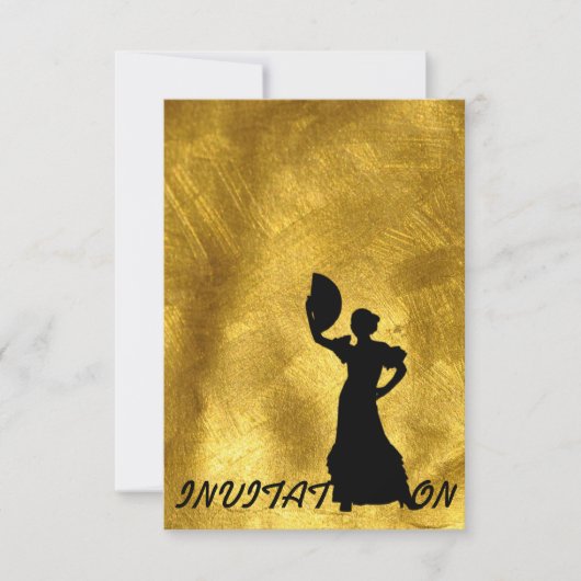 招待状フラメンコラテンボールダンス 招待状 (正面)