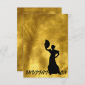 招待状フラメンコラテンボールダンス 招待状 (正面/裏面)