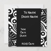 招待状ブラック&ホワイトスタイル澄ん宇宙(3) 招待状 (裏面)