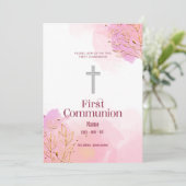 招待状プレミエールコミュニオンボルドゥールアクアレル2 招待状 (スタンド正面)