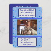 招待状ベビー誕生日 招待状 (正面/裏面)