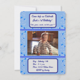 招待状ベビー誕生日 招待状