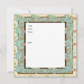 招待状ベビー《キリスト教》洗礼式や命名式バプテスマティール(緑がかった色)ヴィンテージ 招待状 (裏面)